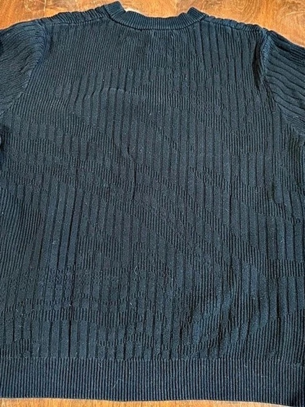 Alfani Men's Ribbed Crewneck Sweater Black XL Textured Fall Cozy